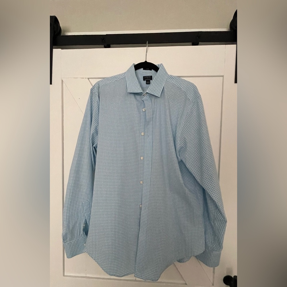 Men’s J. Crew blue gingham shirt